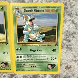 Pokemon TCG Gym Challenge 3 Card Lot - Giovanni's Magikarp, Nidorino, Nidoqueen - Image 2