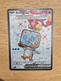 Pokemon TCG Eiscue EX Sv03: Obsidian Flames Holo Ultra Rare Card 210/197 - Image 1