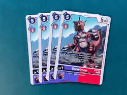 Growlmon BT21-068 Playset World Convergence Digimon Card Game x4 - Image 1