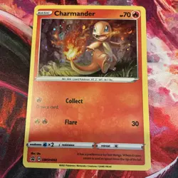Charmander SWSH092 SWSH: Sword & Shield Promo Card Holo SWIRL LP - Image 1