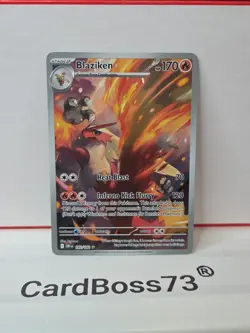 Pokemon TCG Blaziken Destined Rivals Illustration Card 192/182 - Image 1