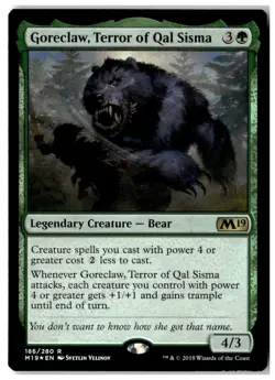 MTG Foil Goreclaw, Terror of Qal Sisma - Core Set 2019 Moderately Played English - Image 1