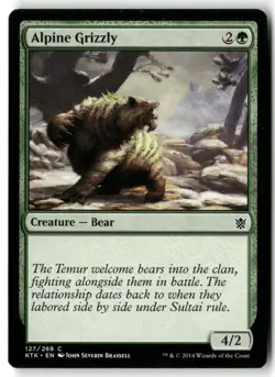 Alpine Grizzly 127 Khans of Tarkir Magic: The Gathering Common Lightly Played - Image 1