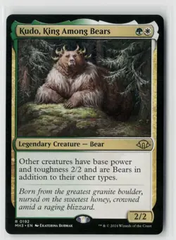 MTG Modern Horizons 3 Kudo, King Among Bears x1 NM Rare - Image 1