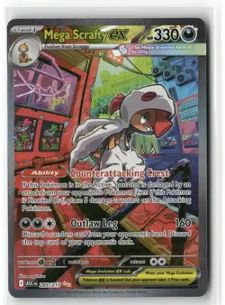 Pokemon TCG Ascended Heroes #285/217 Mega Scrafty EX Special Illustration Rare - Image 1