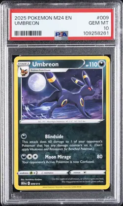 2025 POKEMON M24 EN-MCDONALD'S COLL #009 UMBREON PSA 10 - Image 1