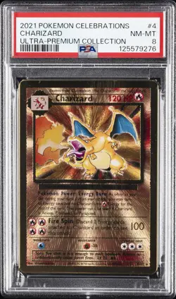2021 POKEMON CELEBRATIONS ULTRA-PREMIUM COLLECTION #4 CHARIZARD PSA 8 - Image 1