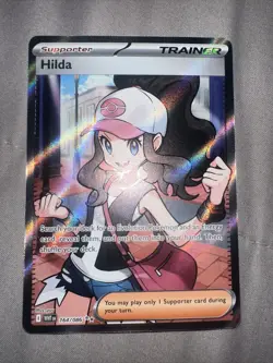 Hilda FULL ART 164/086 White Flare Holo Pokemon TCG NM - Image 2