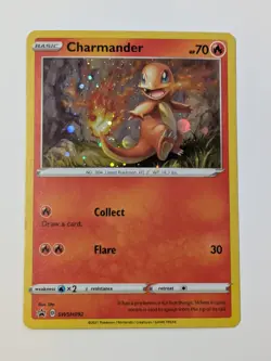 RARE SWIRL🔥 Charmander🔥Promo SWSH092 HOLO Rare Pokemon *Print Lines* - Image 1