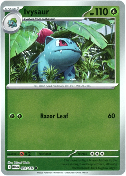 Ivysaur (Reverse Holo) 002/132 - Mega Evolution - Pokemon - NM/M English - Image 1