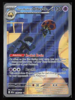 Team Rocket's Orbeetle 198/182 Illustration Rare Destined Rivals Pokemon NM - Image 1