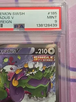 2021 POKEMON SWORD & SHIELD CHILLING REIGN #185 FULL ART/TORNADUS V PSA 9 - Image 4