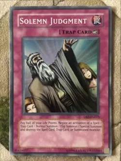 YuGiOh SOLEMN JUDGMENT Super Rare DB2-EN073 - Image 2