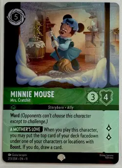 Disney Lorcana Minnie Mouse-Mrs. Cratchit [EN-11 - 213/204] Character Card - Image 1