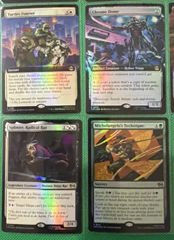 MTG TMNT 65 Card Lot (5 MYTHIC, 10 RARE, 20U, 30C) Waves Aggression Splinter P9 - Image 4