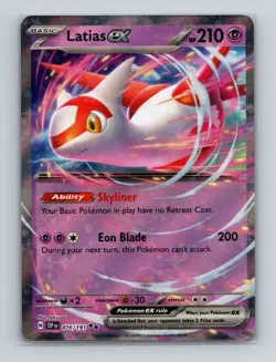 Latias ex 076 2024 Pokemon Surging Sparks Double Rare Card NM+ (a) - Image 1