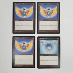 Lot of 4 Tempest Sapphire Medallion Pearl Medallion Magic The Gathering MTG Card - Image 1