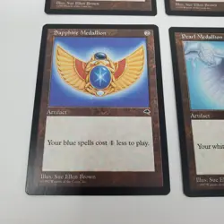 Lot of 4 Tempest Sapphire Medallion Pearl Medallion Magic The Gathering MTG Card - Image 4