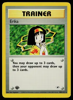 Pokemon Card - Erika Gym Heroes 100/132 1st Edition Rare - Image 1