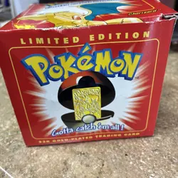 1999 Pokemon CHARIZARD 23k Gold Plated Trading Card Burger King Red Box - Image 2