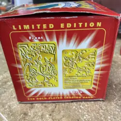 1999 Pokemon CHARIZARD 23k Gold Plated Trading Card Burger King Red Box - Image 3