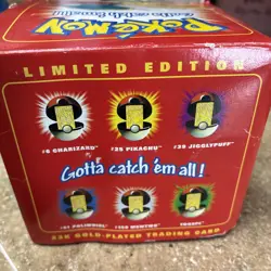 1999 Pokemon CHARIZARD 23k Gold Plated Trading Card Burger King Red Box - Image 4