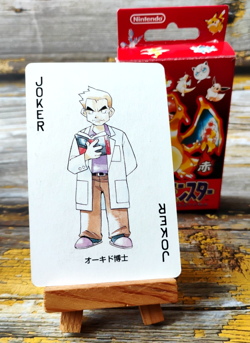 Professor Oak - Joker Pokemon Poker Playing Card - 1996 Red/Charizard Deck - LP - Image 1
