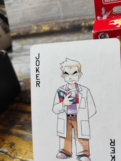 Professor Oak - Joker Pokemon Poker Playing Card - 1996 Red/Charizard Deck - LP - Image 3