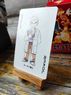 Professor Oak - Joker Pokemon Poker Playing Card - 1996 Red/Charizard Deck - LP - Image 4