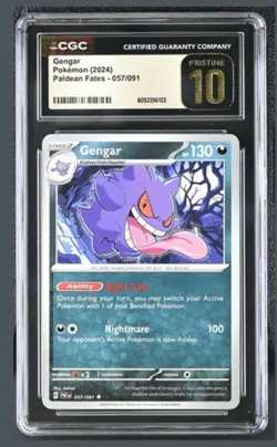 Pokemon GENGAR Paldaen Fates CGC 10 PRISTINE 2024 Paldean Fates Paldea - Image 1