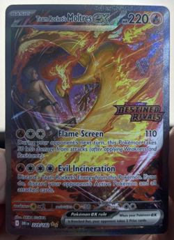 2025 POKEMON DRI EN-DESTINED RIVALS #229 ROCKET'S MOLTRES ex ULTRA-PREMIUM CLCTN - Image 1