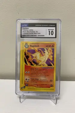 CGC 10 Pokemon Center NY Rapidash WOTC Promo - Image 1
