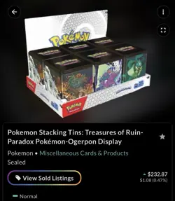Pokemon Stacking Tins: Treasures of Ruin-Paradox Pokemon-Ogerpon Display - Image 5