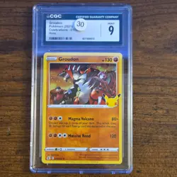CGC 9 Groudon 017/025 Celebrations Holo Rare – 2021 English Pokemon - Image 1