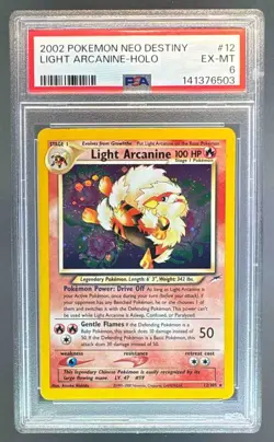 2002 Pokemon Neo Destiny 12 Light Arcanine Holo PSA 6 141376503 - Image 1