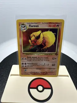 Pokemon TCG Flareon Jungle 3/64 Holo Unlimited Holo Rare - Image 1