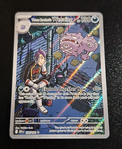 POKEMON SV 10: DESTINED RIVALS "ILLUSTRATION RARE" TEAM ROCKET'S WEEZING 199/182 - Image 1