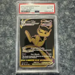 2022 POKEMON SWORD & SHIELD LOST ORIGIN #TG30 FULL ART/MEW VMAX PSA 8 - Image 1