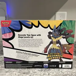 Pokemon TCG Ascended Heroes Premium Poster Collection Box Lucario Promo - Image 3