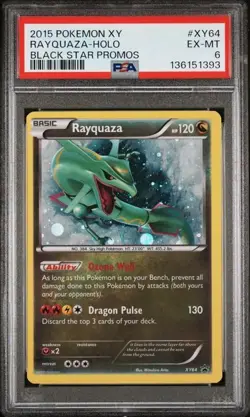 2015 Pokemon XY Black Star Promo Rayquaza #XY64 PSA 6 with Guard - Image 2