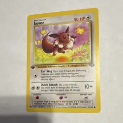 Pokemon Eevee Jungle 51/64 Common Regular 1st Edition Basic 50HP English - Image 1