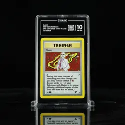 POP 1 - TAG 10 - 1st Ed Blaine Trainer Holo 17/132 - Gym Challenge Pokemon 2000 - Image 1