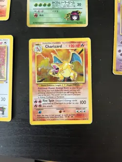 Pokemon TCG Base Set Lot Charizard 4/102 Holo Rare and More - USED UNGRADED - Image 2