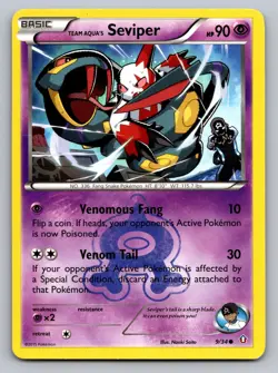 Team Aqua's Seviper 9/34 Common Double Crisis Pokemon Lightly Played - Image 1