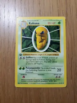 Pokemon Kakuna 1st Edition Base Set Shadowless Vintage - Wizards Of The Coast - Image 1