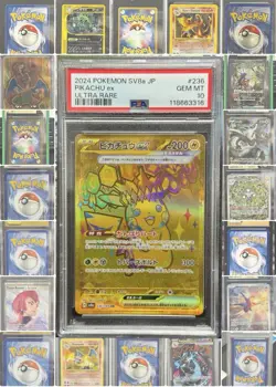 2024 POKEMON JAPANESE SV8A-TERASTAL FEST EX ULTRA RARE #236 PIKACHU EX PSA 10 - Image 1