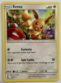 Eevee 48/68 Holo Rare Hidden Fates Pokemon Holo NM/M - Image 1