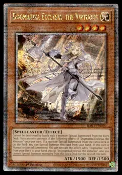 Yu-Gi-Oh! Dogmatic Ecclesia, the Virtuous #RA01-EN020 1st Edition Light Play - Image 1