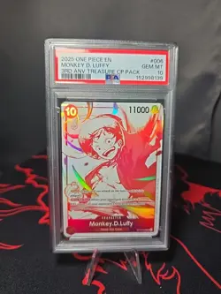 2025 One Piece EN 3rd Anniversary Treasure CP Pack #006 Monkey D Luffy PSA 10 - Image 1