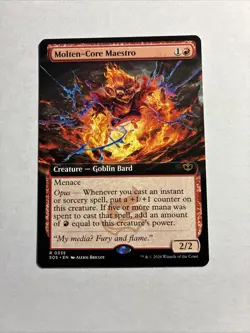 Molten-Core Maestro (Extended Art) - Secrets of Strixhaven MTG Plus Bonus Card!! - Image 1